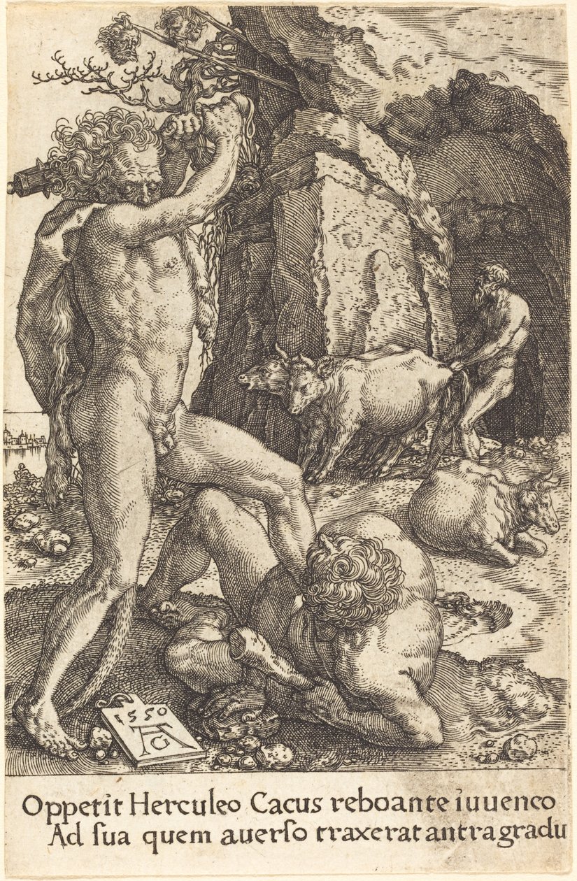 Hércules Matando Cacus de Heinrich Aldegrever