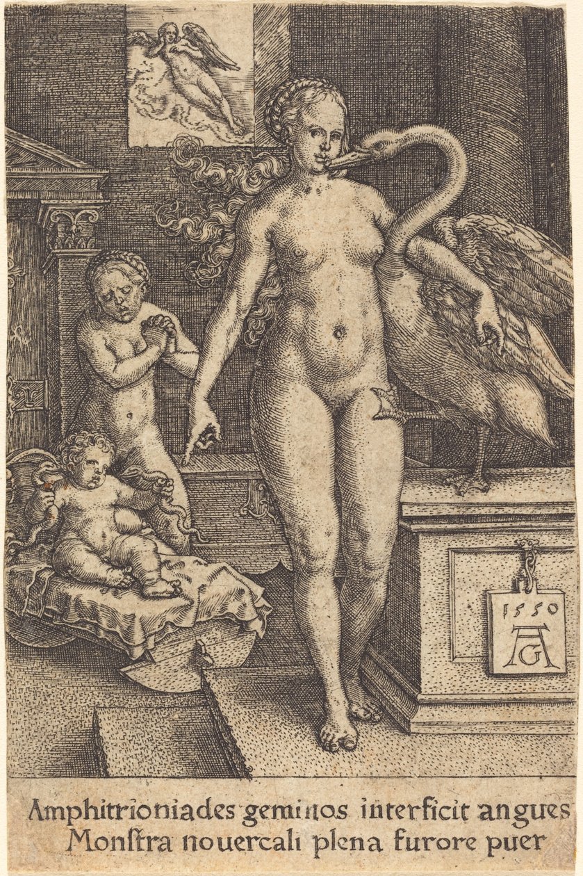 Hércules criança, 1550. de Heinrich Aldegrever