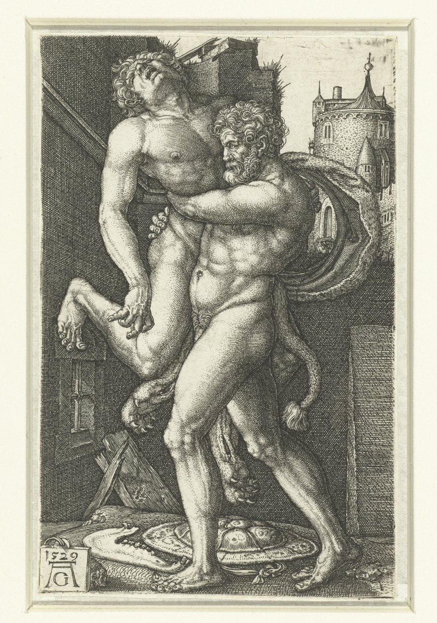 Hércules em Anteu de Heinrich Aldegrever
