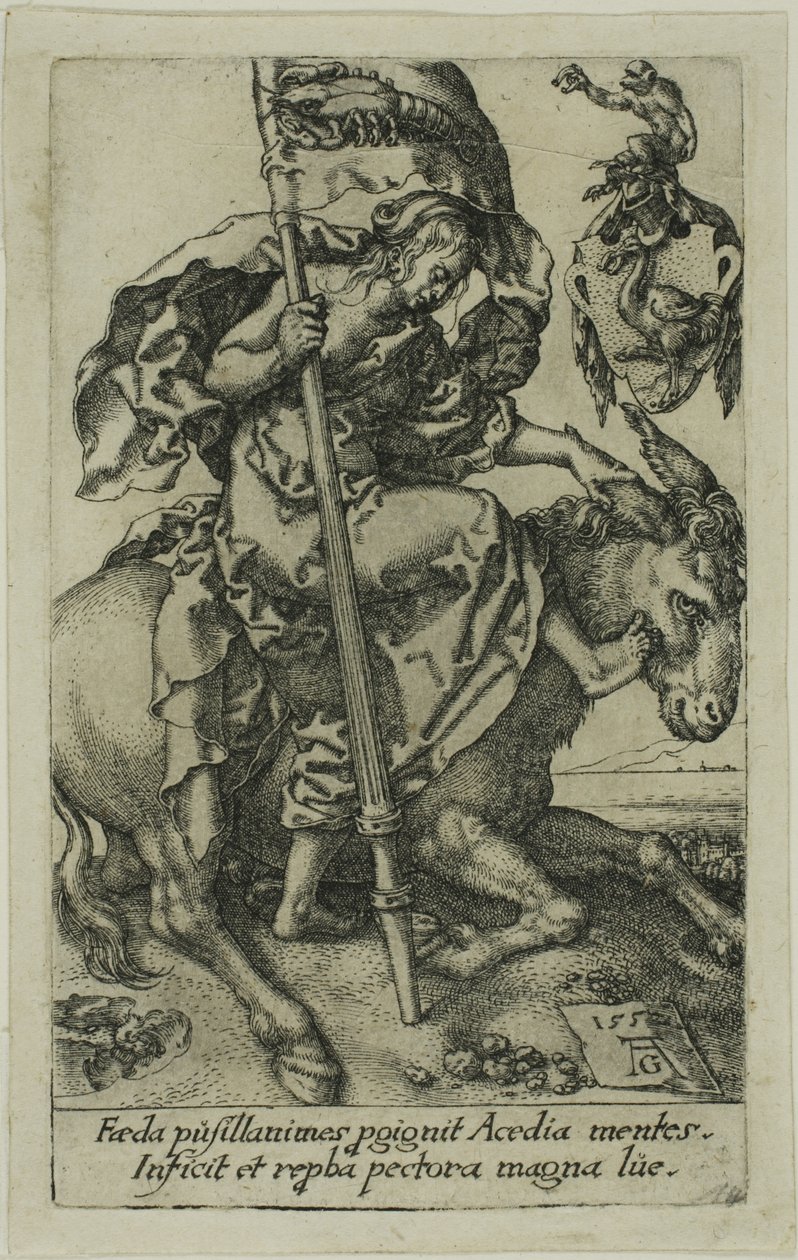 Ociosidade, dos vícios de Heinrich Aldegrever