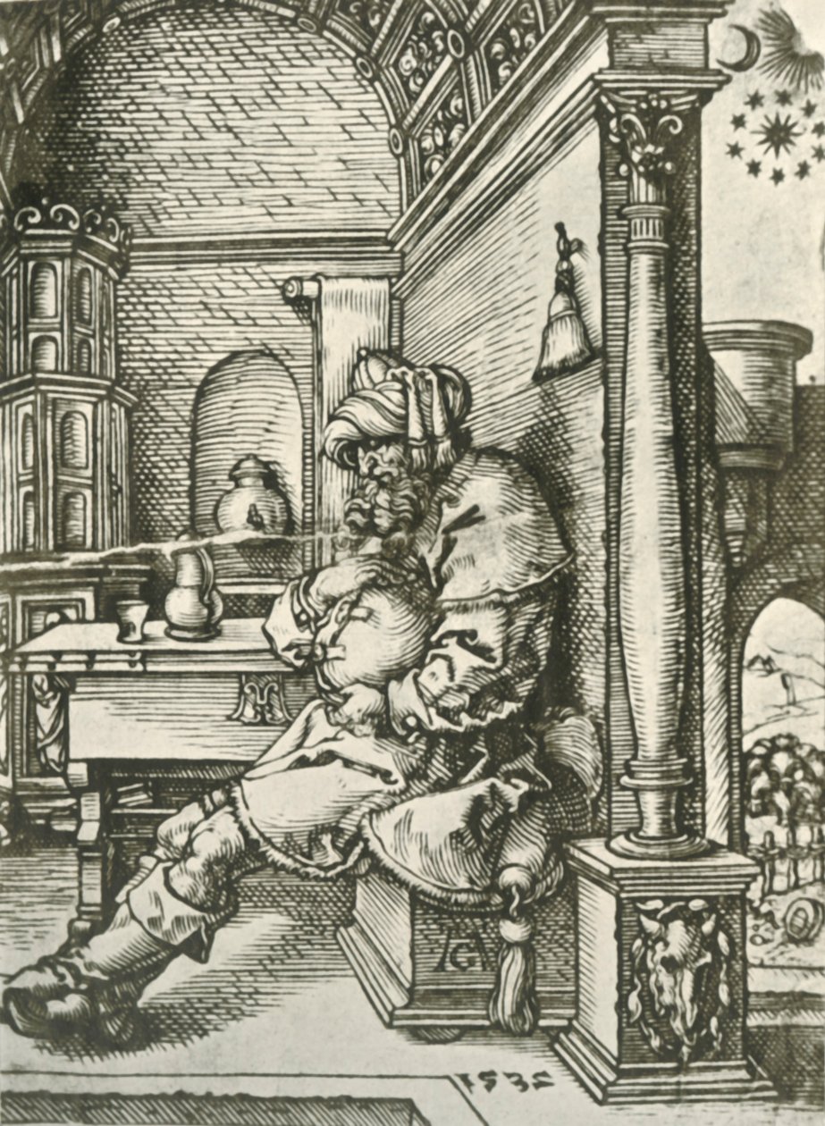 Jacob Meditando sobre Josephs Dreams, 1532, 1908. de Heinrich Aldegrever
