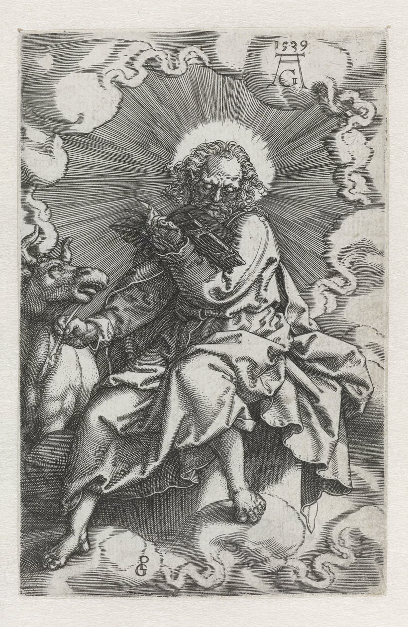 Lucas Quatro Evangelistas (título da série) de Heinrich Aldegrever