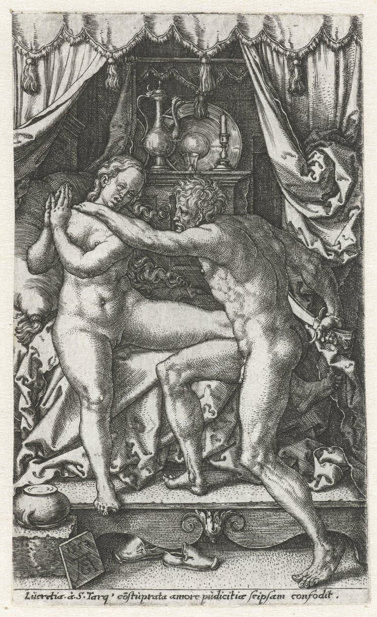 Lucretia em Sexto Tarquínio de Heinrich Aldegrever