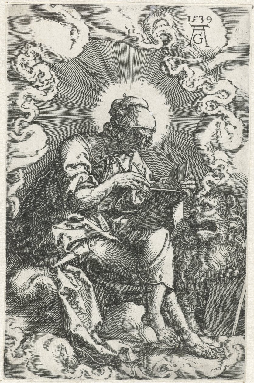 Marco Quatro Evangelistas (título da série) de Heinrich Aldegrever