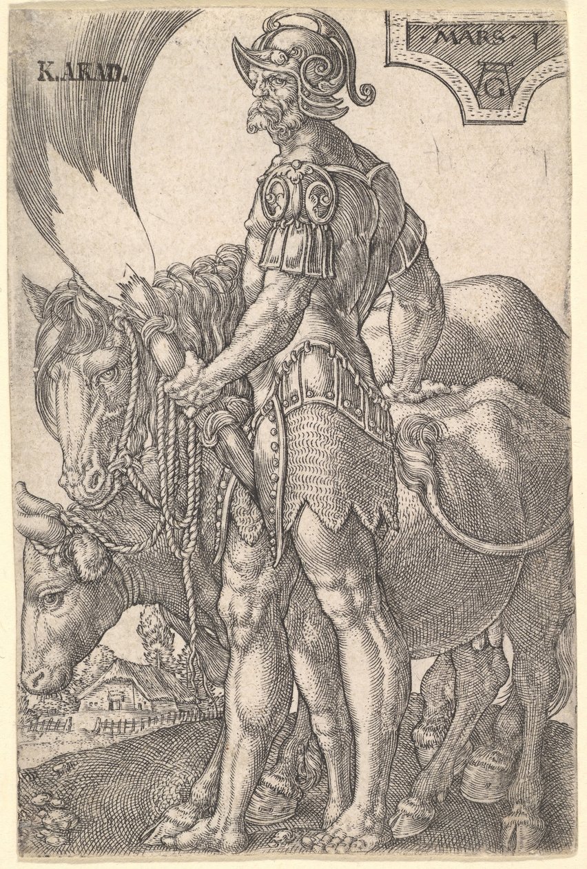 Marte, dos Sete Planetas, 1533. de Heinrich Aldegrever