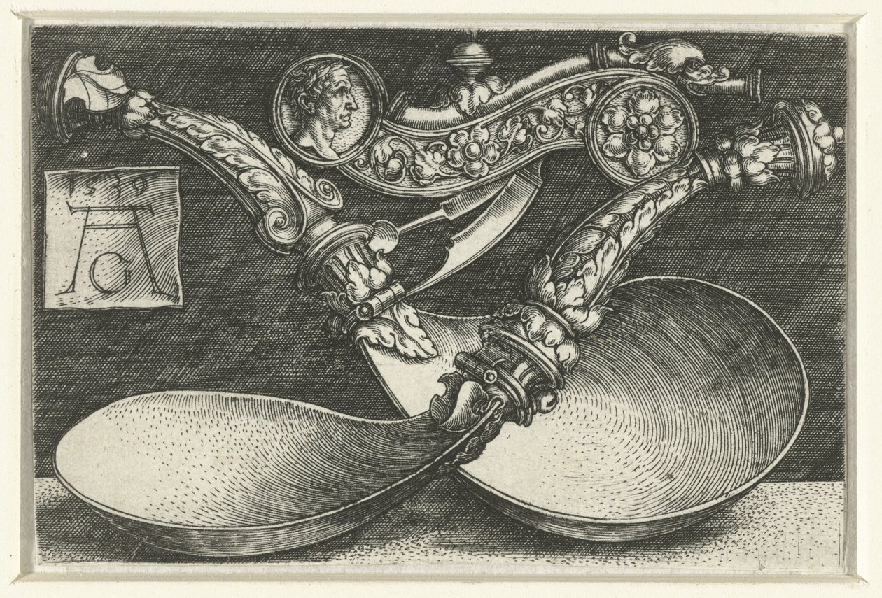 Design para duas colheres e um apito de Heinrich Aldegrever