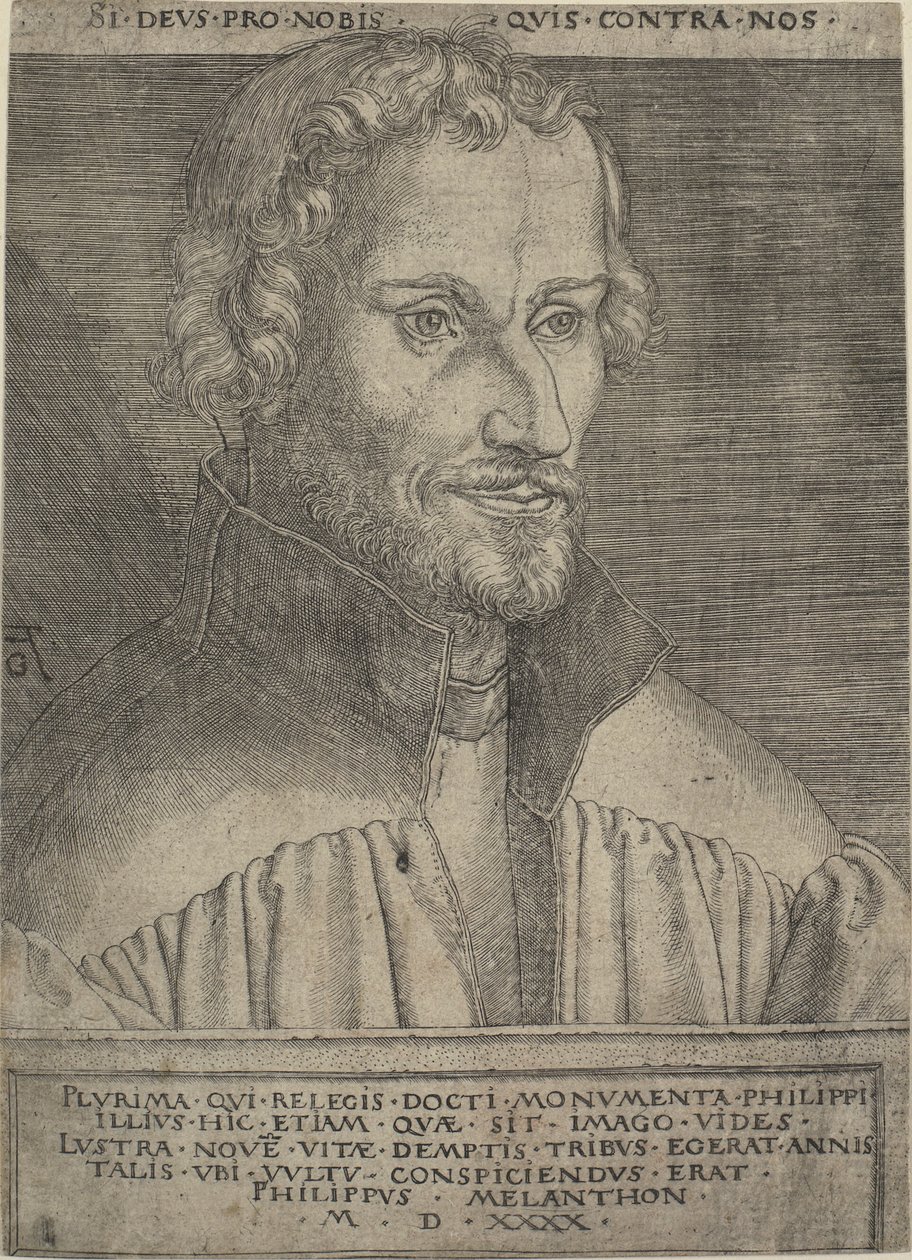 Retrato de Philipp Melanchthon de Heinrich Aldegrever