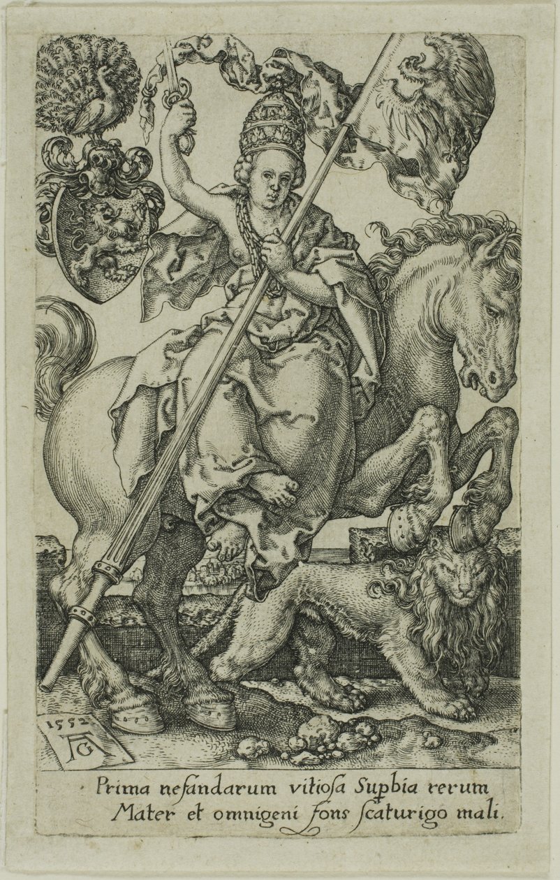 Orgulho, dos Vícios de Heinrich Aldegrever