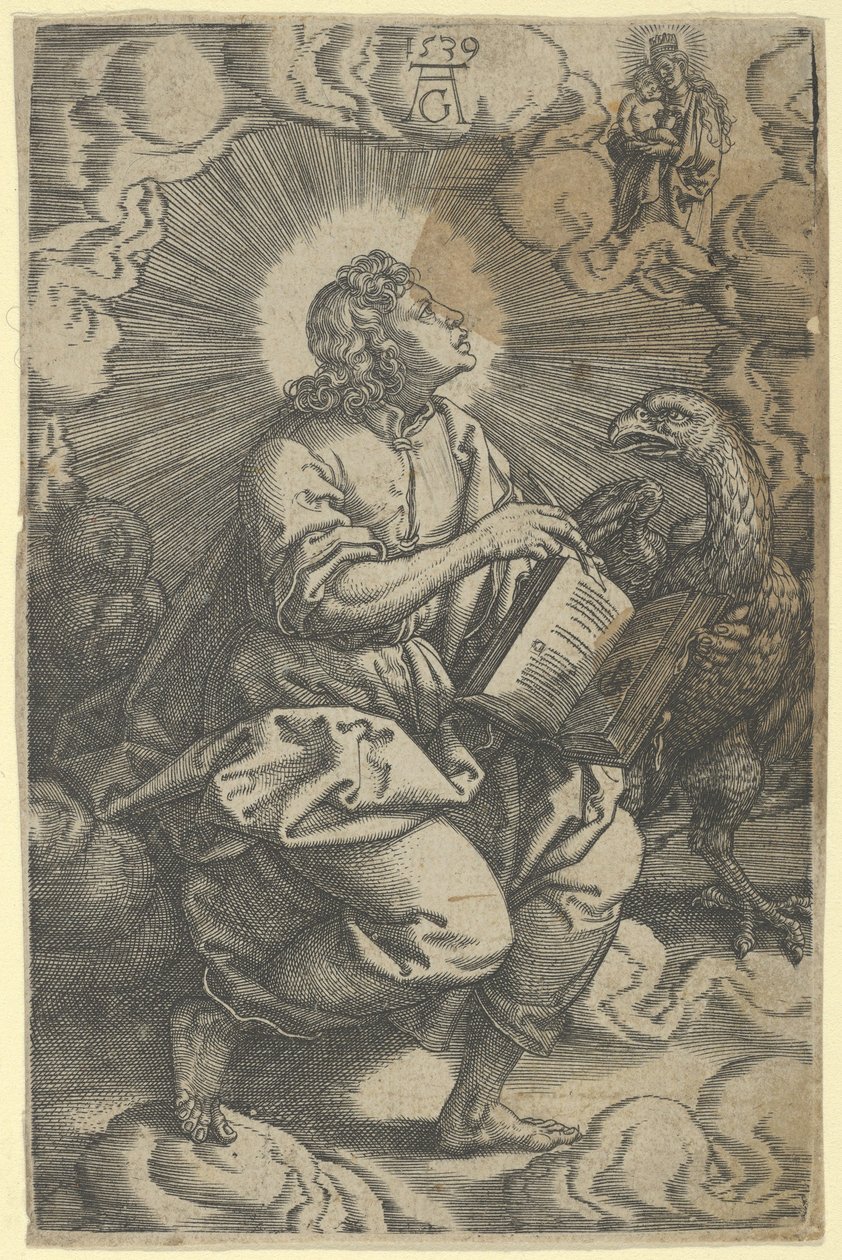 São João, de Os Quatro Evangelistas, 1539. de Heinrich Aldegrever