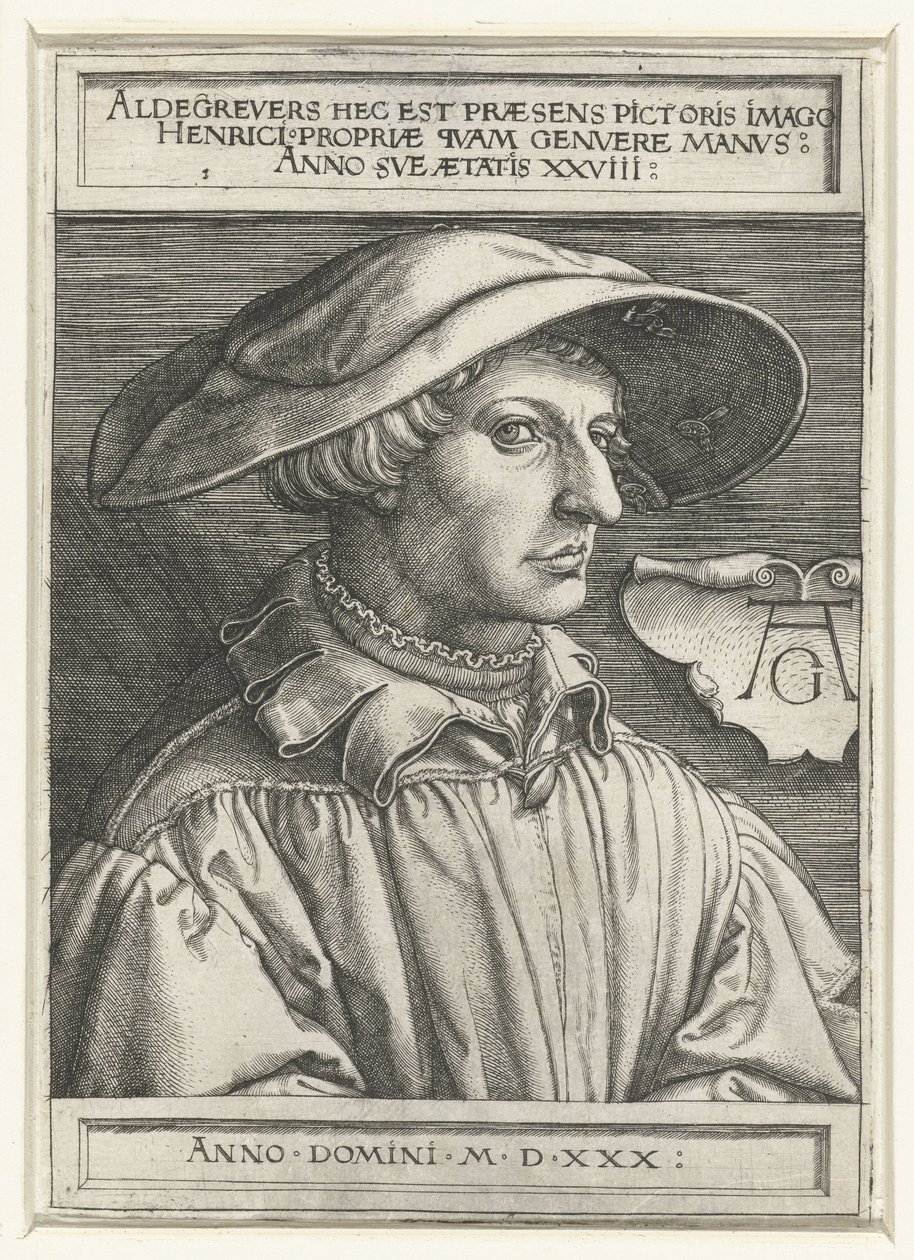 Autorretrato de Heinrich Aldegrever