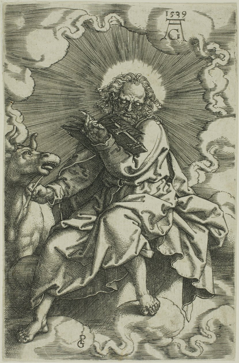 São Lucas, de Os Quatro Evangelistas de Heinrich Aldegrever