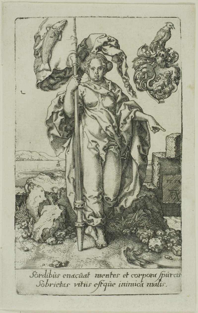 Temperança, das Virtudes de Heinrich Aldegrever