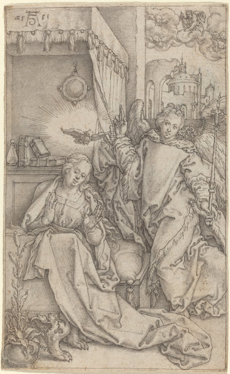 A Anunciação, 1552. de Heinrich Aldegrever
