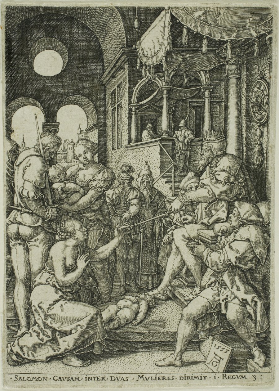 O julgamento de Salomão de Heinrich Aldegrever