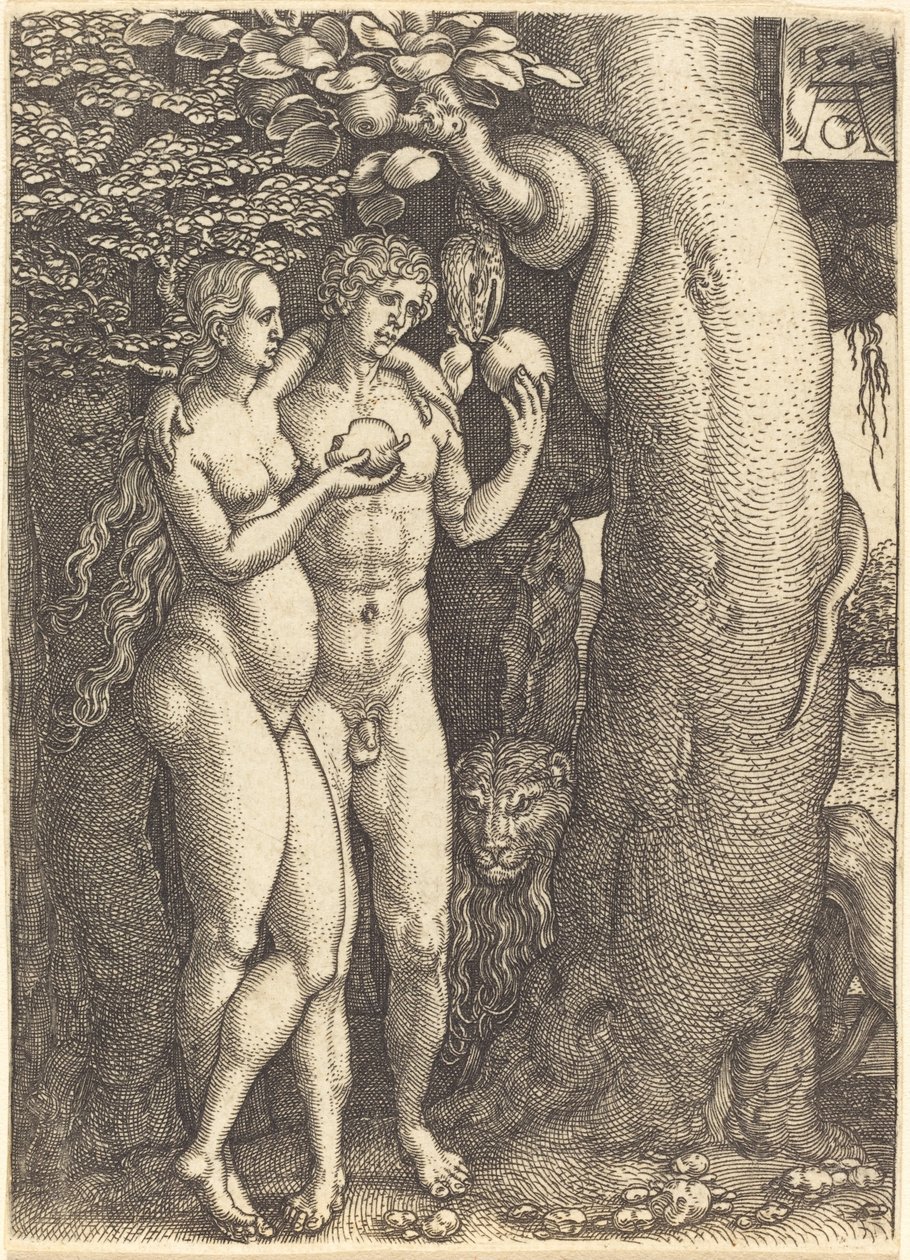 A Tentação da Serpente de Heinrich Aldegrever