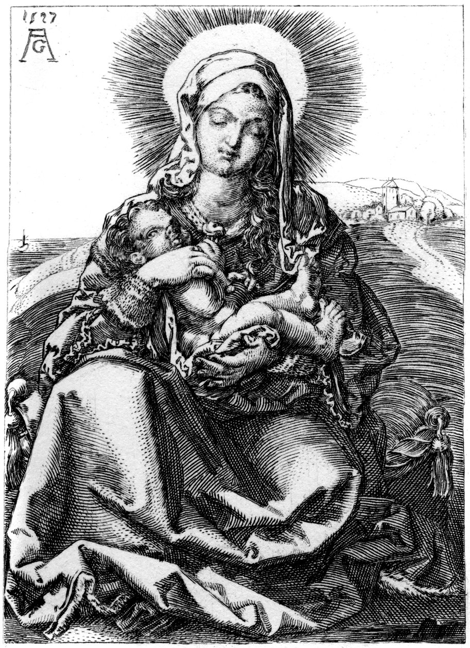 A Virgem, 1527, 1849. de Heinrich Aldegrever