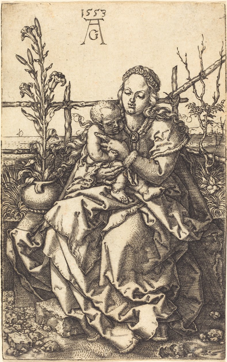 A Virgem Sentada de Heinrich Aldegrever