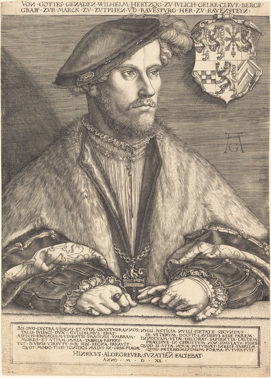 Guilherme V, Duque de Julich, Cleve e Berg de Heinrich Aldegrever