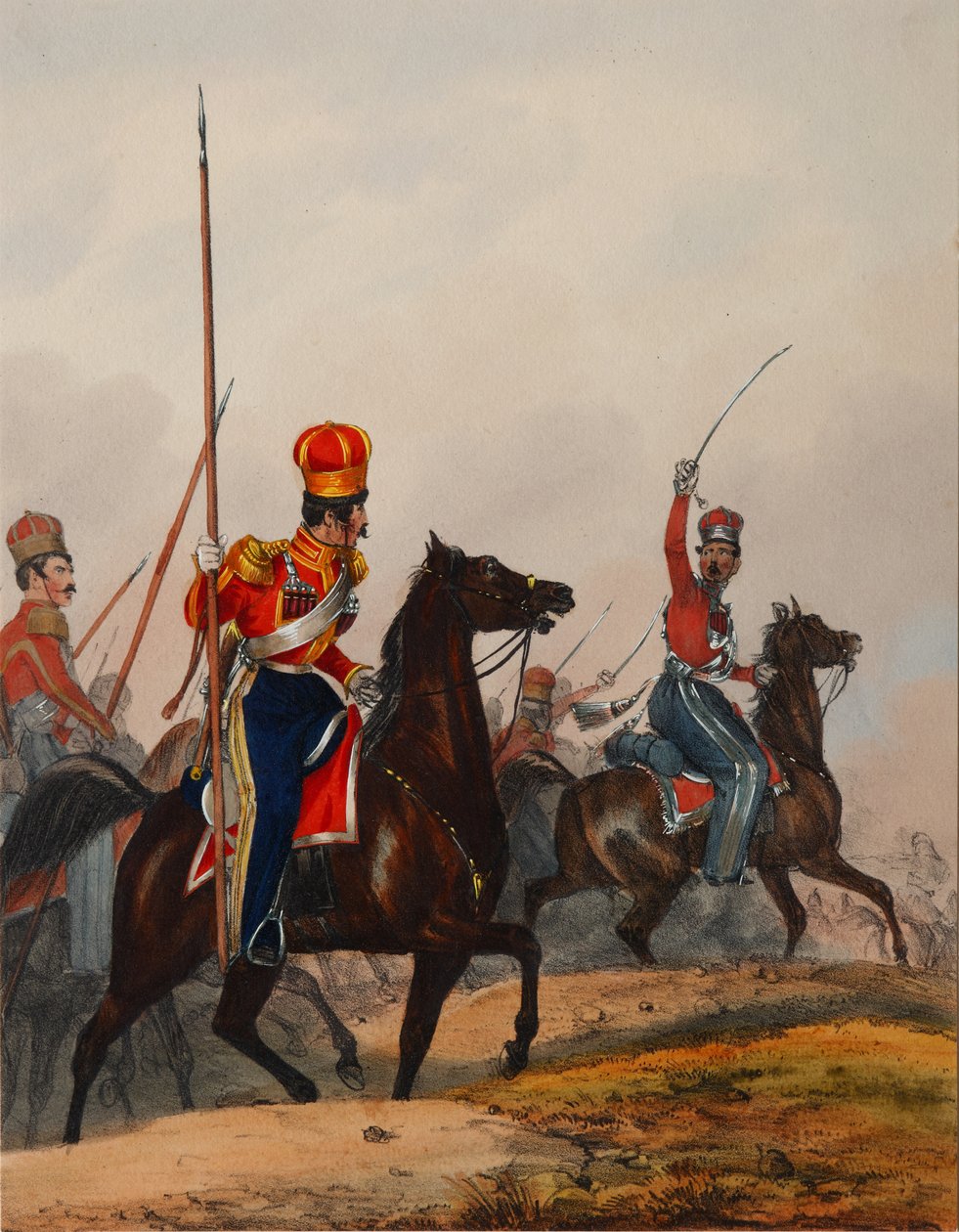 Esquadrão Tártaro da Guarda Vital da Crimeia, década de 1840 de Heinrich Ambros Eckert