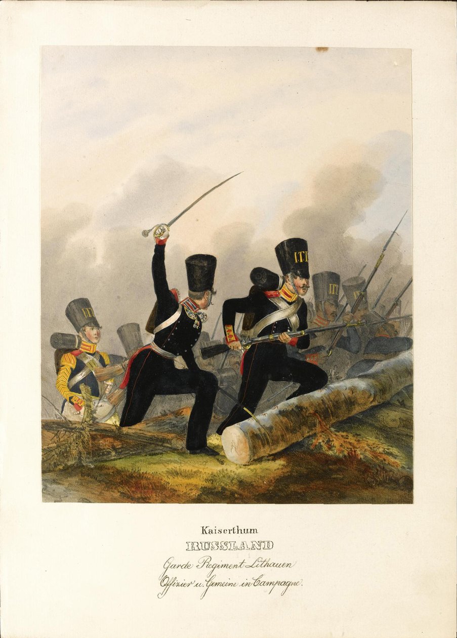 Regimento de salva-vidas da Lituânia, c.1838 de Heinrich Ambros Eckert