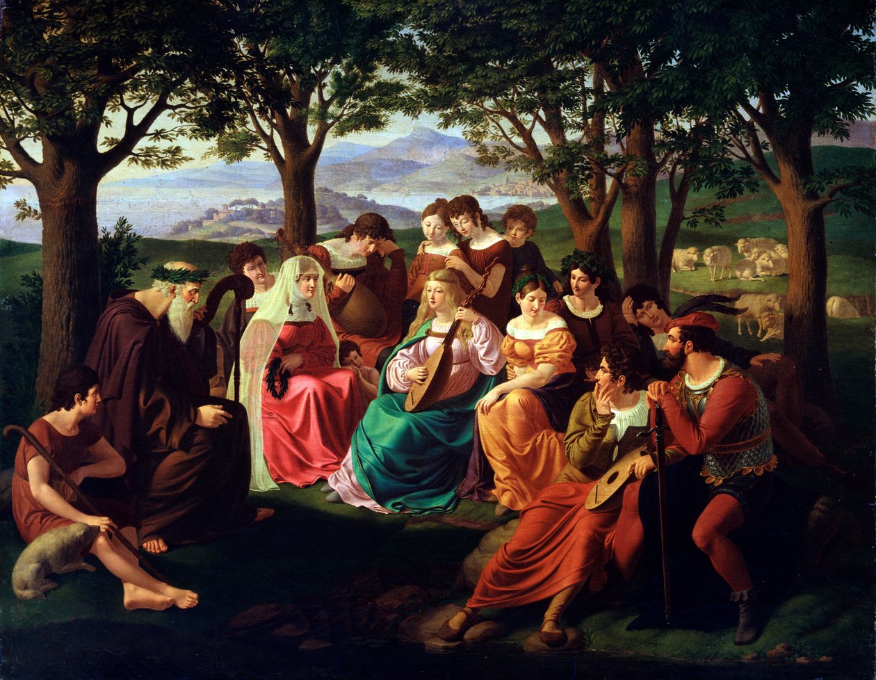 Competição de Cantores, finais do século XVIII ou XIX de Heinrich Anton Dahling