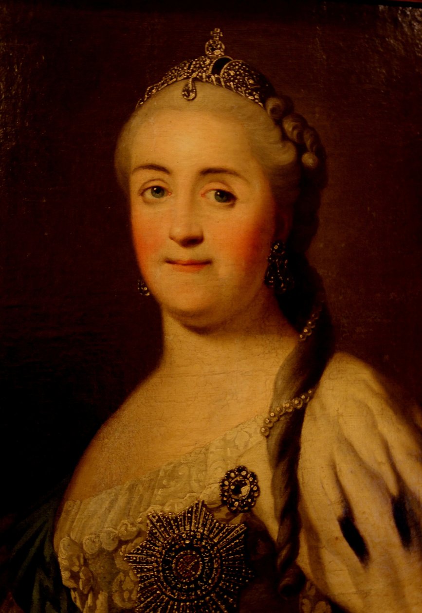 Retrato da imperatriz Catarina II 1729-1796, 1770s de Heinrich Buchholz