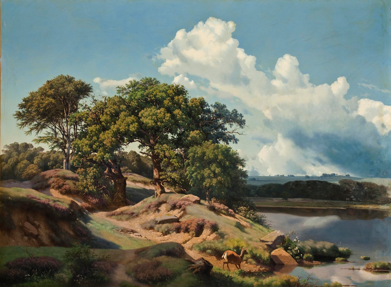 Dinamarquês: Paisagem dinamarquesa. Paisagem dinamarquesa. de Heinrich Buntzen
