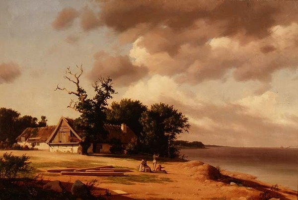 Fisherfolk at Oresund (d.1839) de Heinrich Buntzen