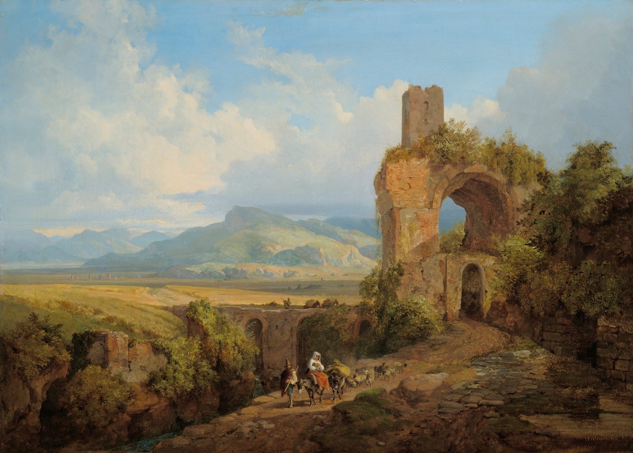 Paisagem Campagna de Heinrich Burkel