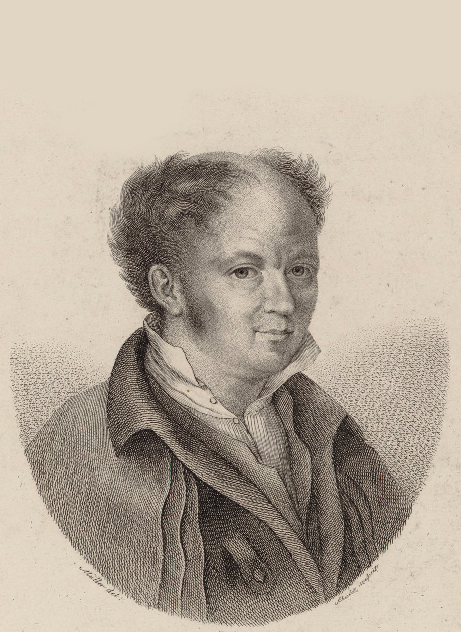 Retrato do compositor Gottfried Weber 1779-1839, ca 1820. de Heinrich Franz Schalck