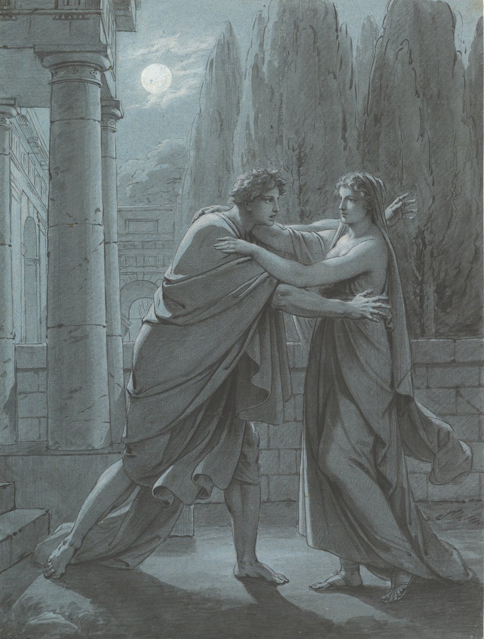 Lais Toma Aristip de Surpresa, c. 1801. de Heinrich Friedrich Füger