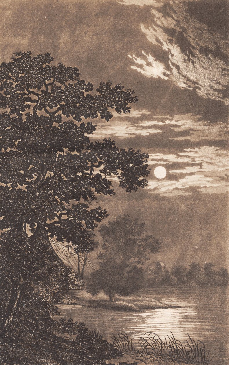 Luar sobre um lago de Heinrich Grosch