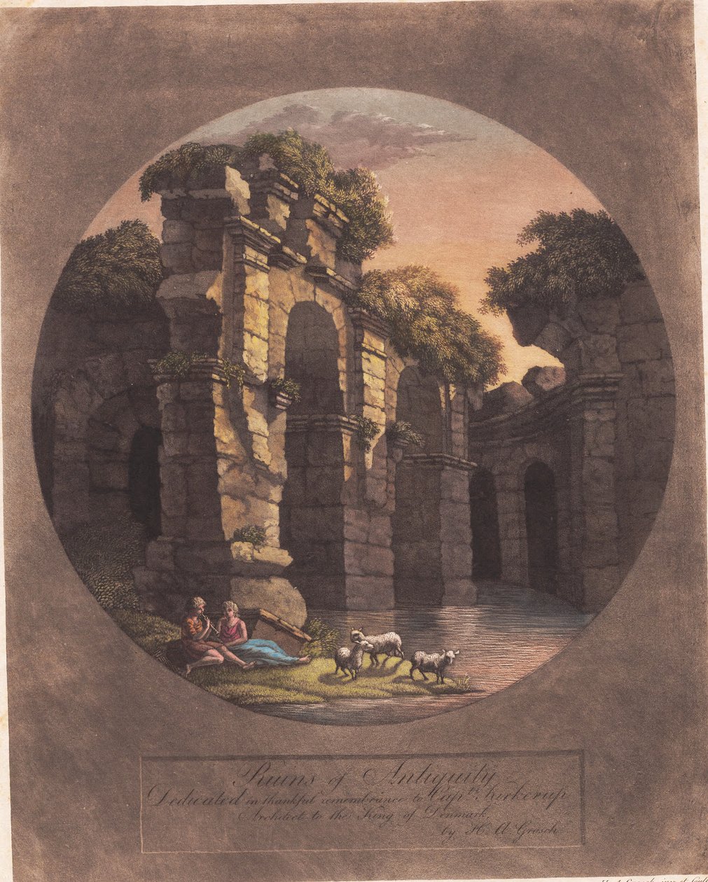 Ruínas da Antiguidade. Dedicado a Kirkerup de Heinrich Grosch