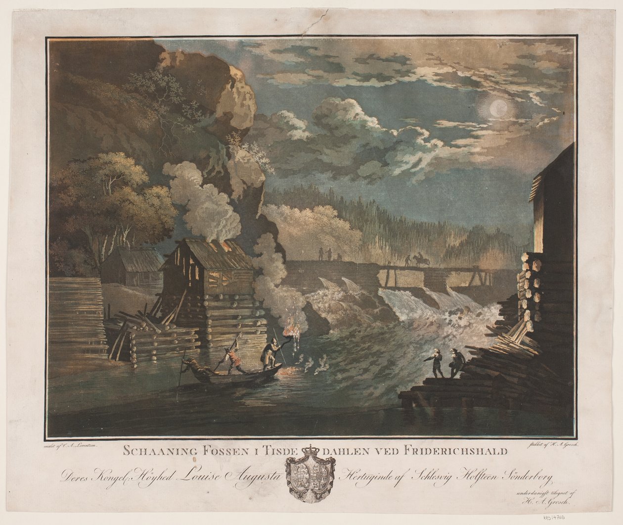 Cachoeira Schaaning em Tisdedahlen em Friderichshald de Heinrich Grosch