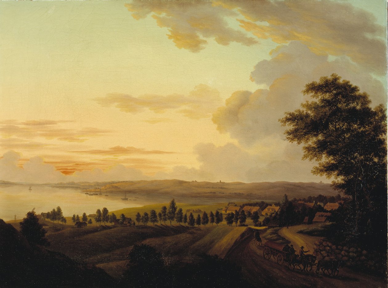 paisagem da Zelândia, noite de Heinrich Grosch