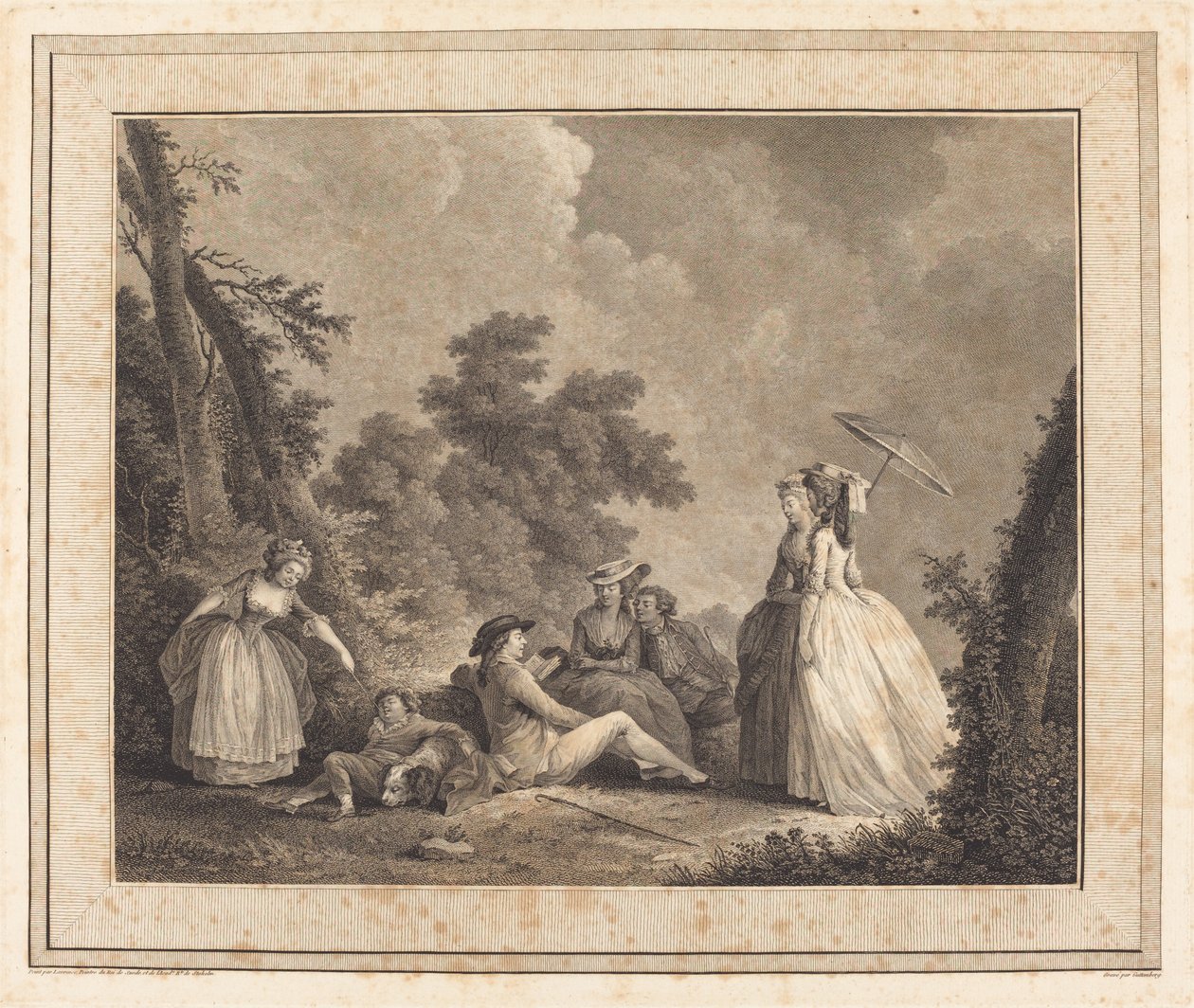 Le mercure de France de Heinrich Guttenberg after Nicolas Lavreince