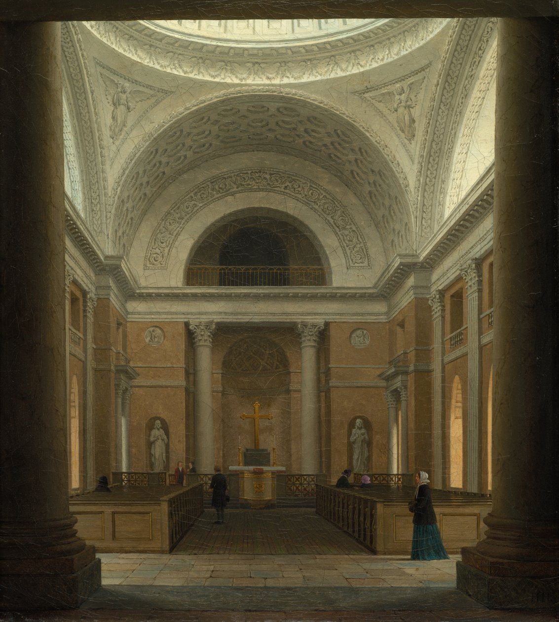 A Igreja do Castelo de Christiansborg, Copenhaga de Heinrich Hansen (Danish