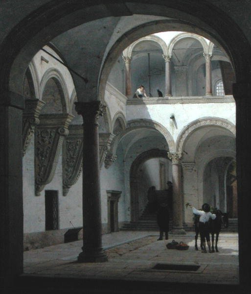 Pátio do Palazzo Fava, Bolonha de Heinrich Hansen