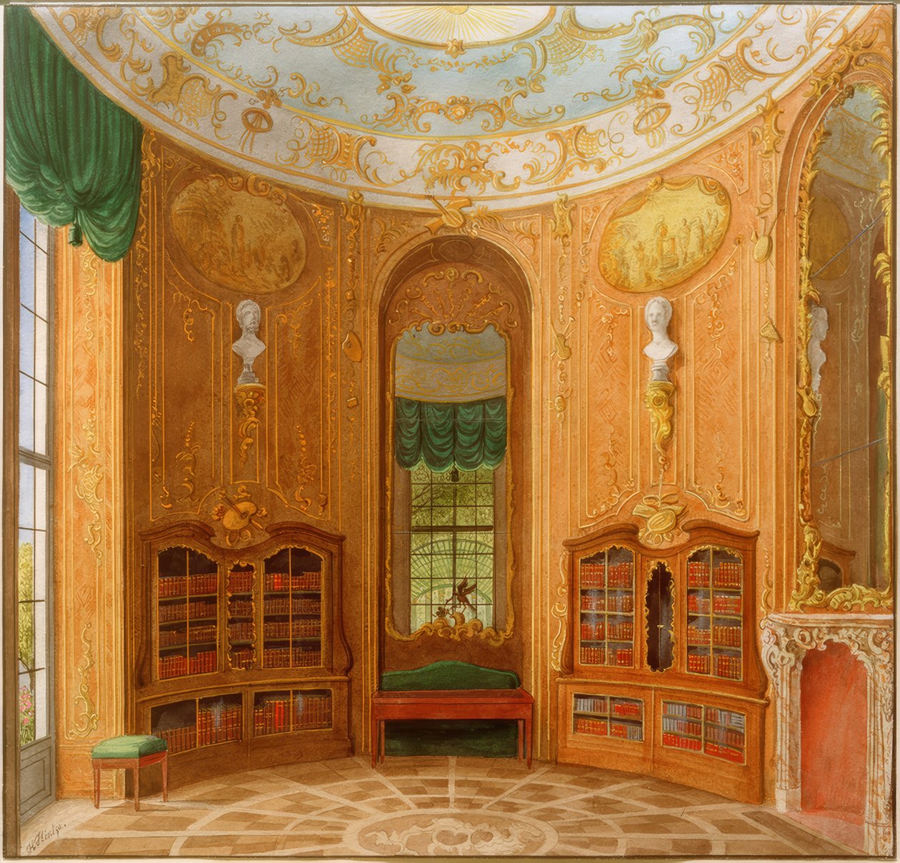 Biblioteca do Palácio Sanssouci de Heinrich Hintze