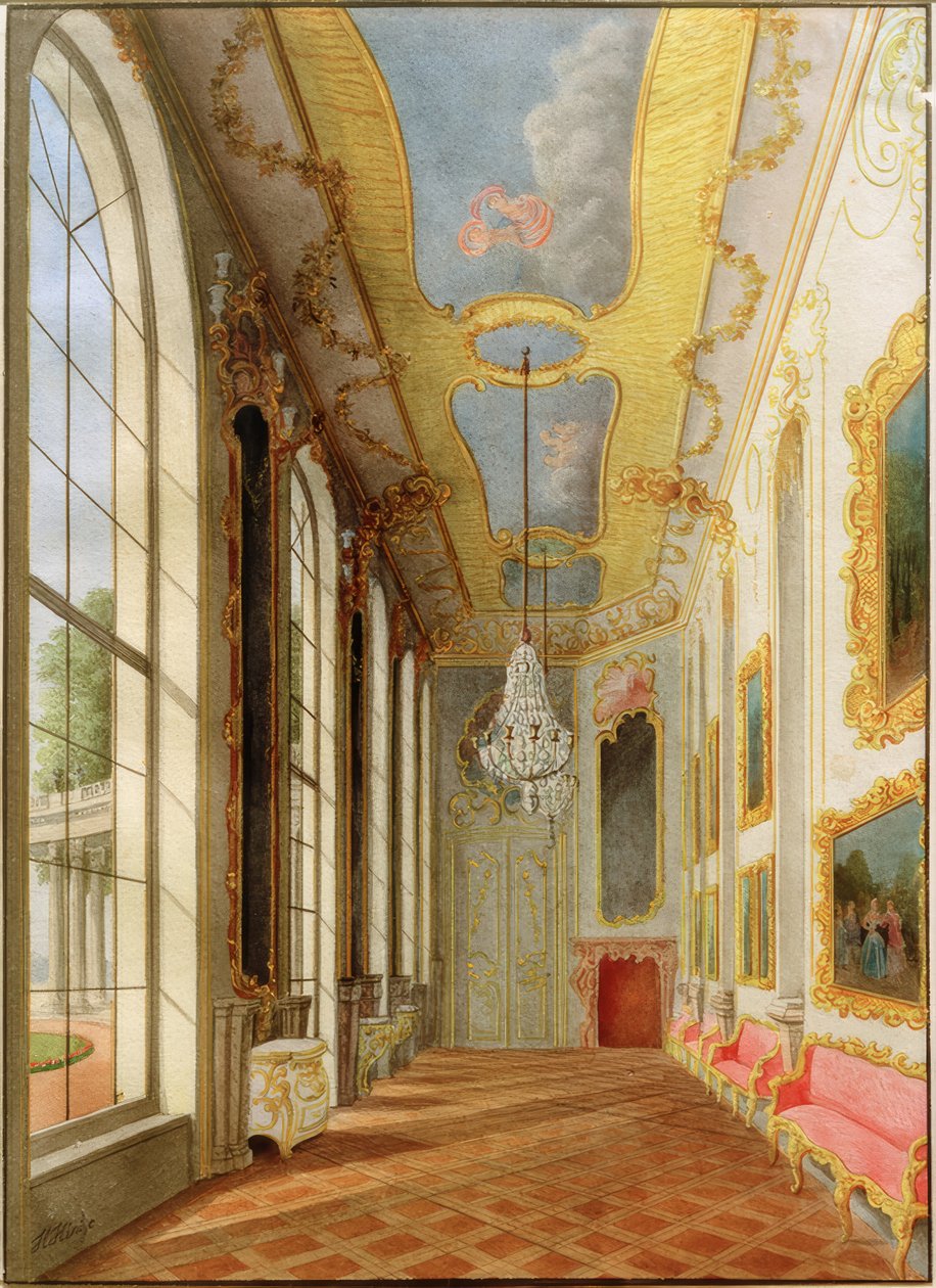 Pequena Galeria Palácio Sanssouci de Heinrich Hintze
