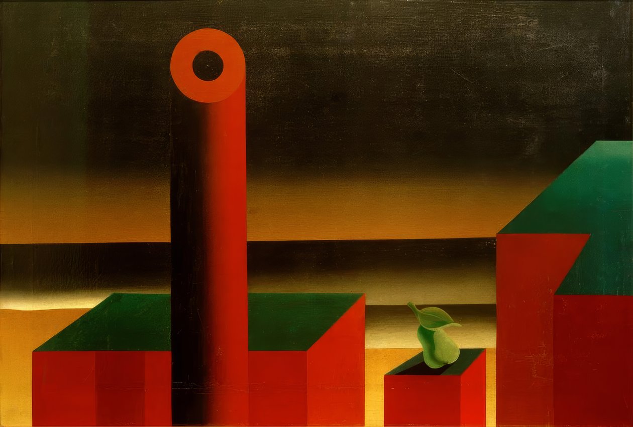 Paisagem (paisagem de fábrica) de Heinrich Hoerle