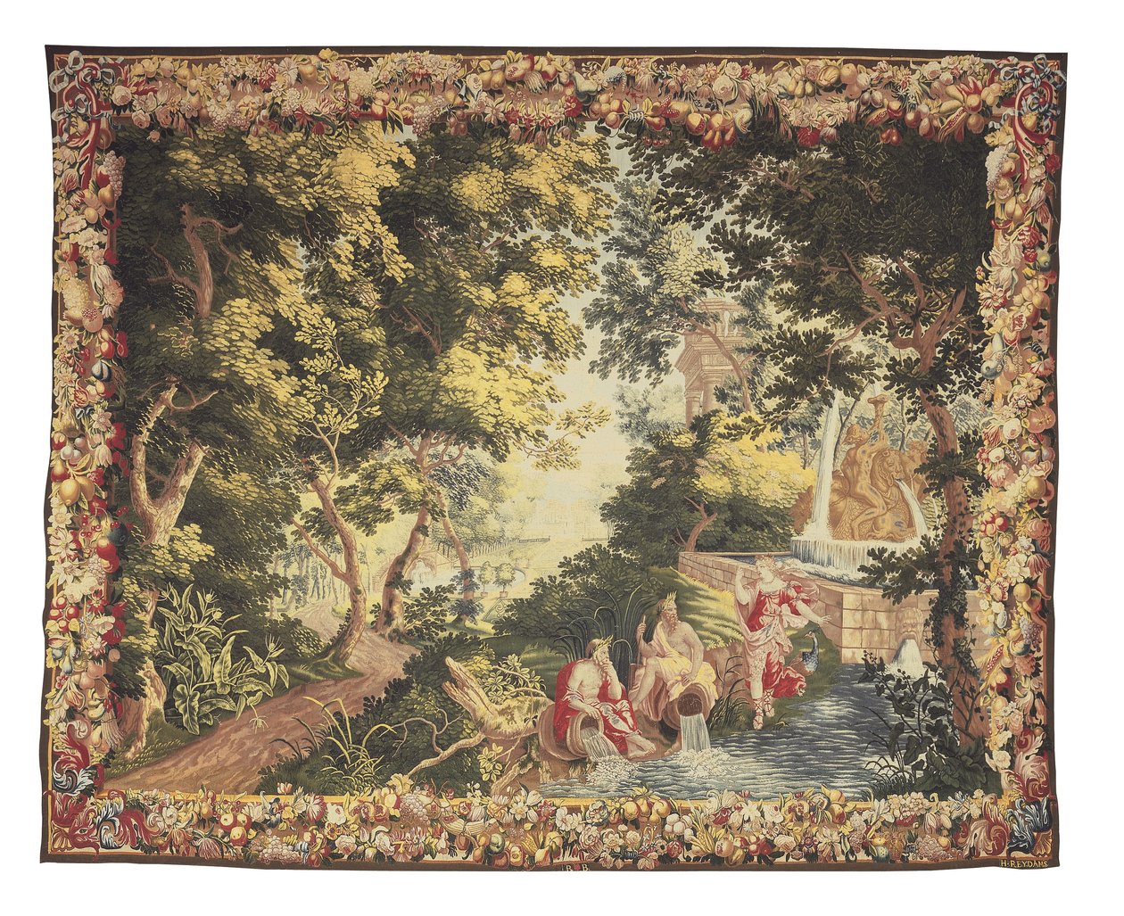 Uma tapeçaria mitológica de Bruxelas da série de Diana & Callisto, c. 1680-1710 de Heinrich II Reydams