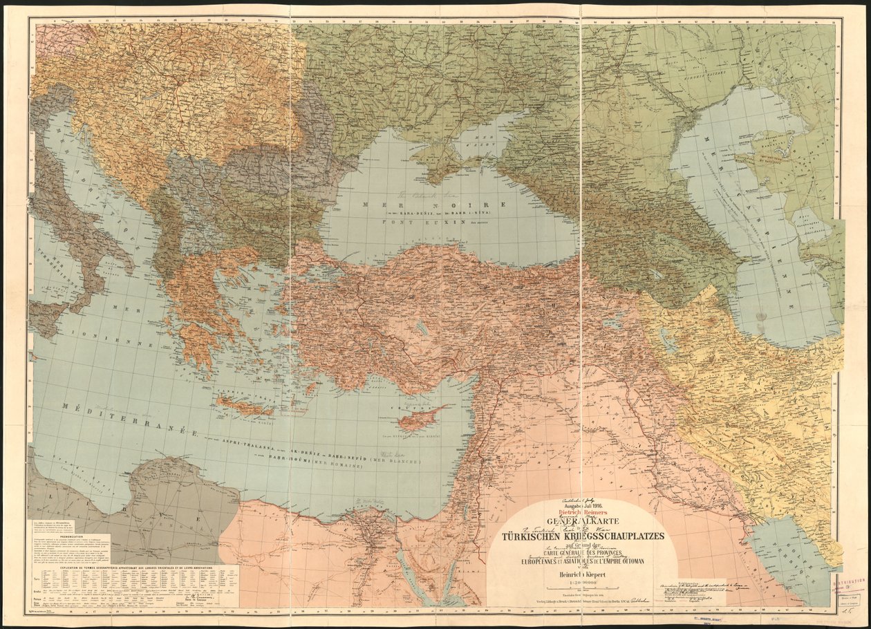 Mapa geral do teatro de guerra turco - baseado na Carta Geral das Províncias Europeias e Asiáticas do Império Otomano LOC 2013593013 de Heinrich Kiepert