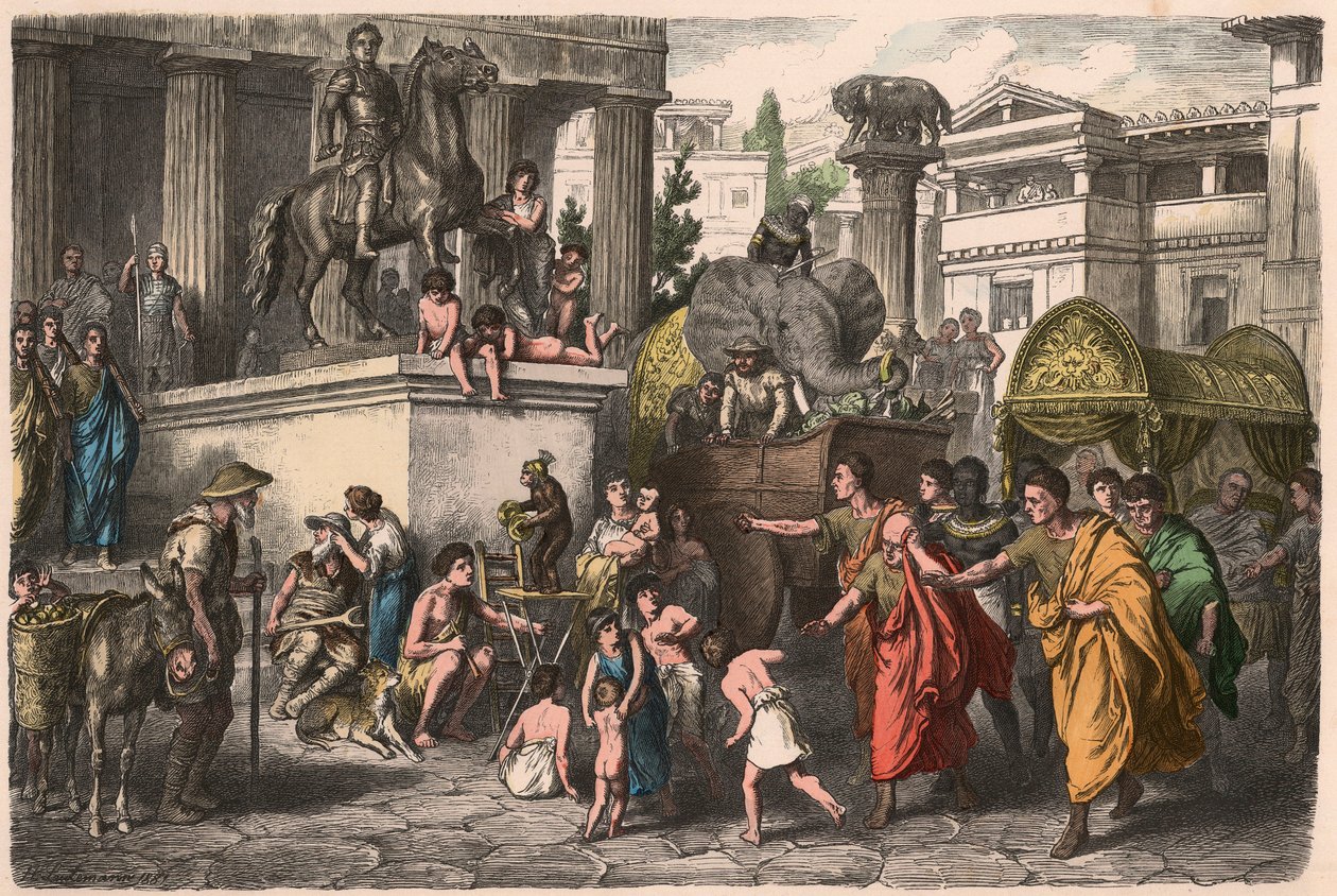 Roma Antiga: Cena de rua de Heinrich Leutemann
