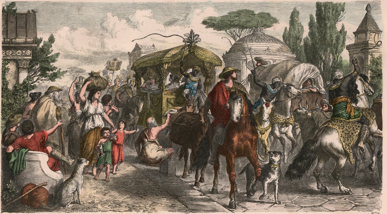 Roma Antiga: Via Appia (Via Ápia), na Era Imperial de Heinrich Leutemann