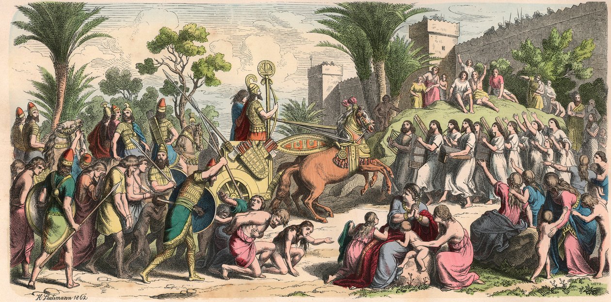 Assírio: Recepção de um general vitorioso de Heinrich Leutemann