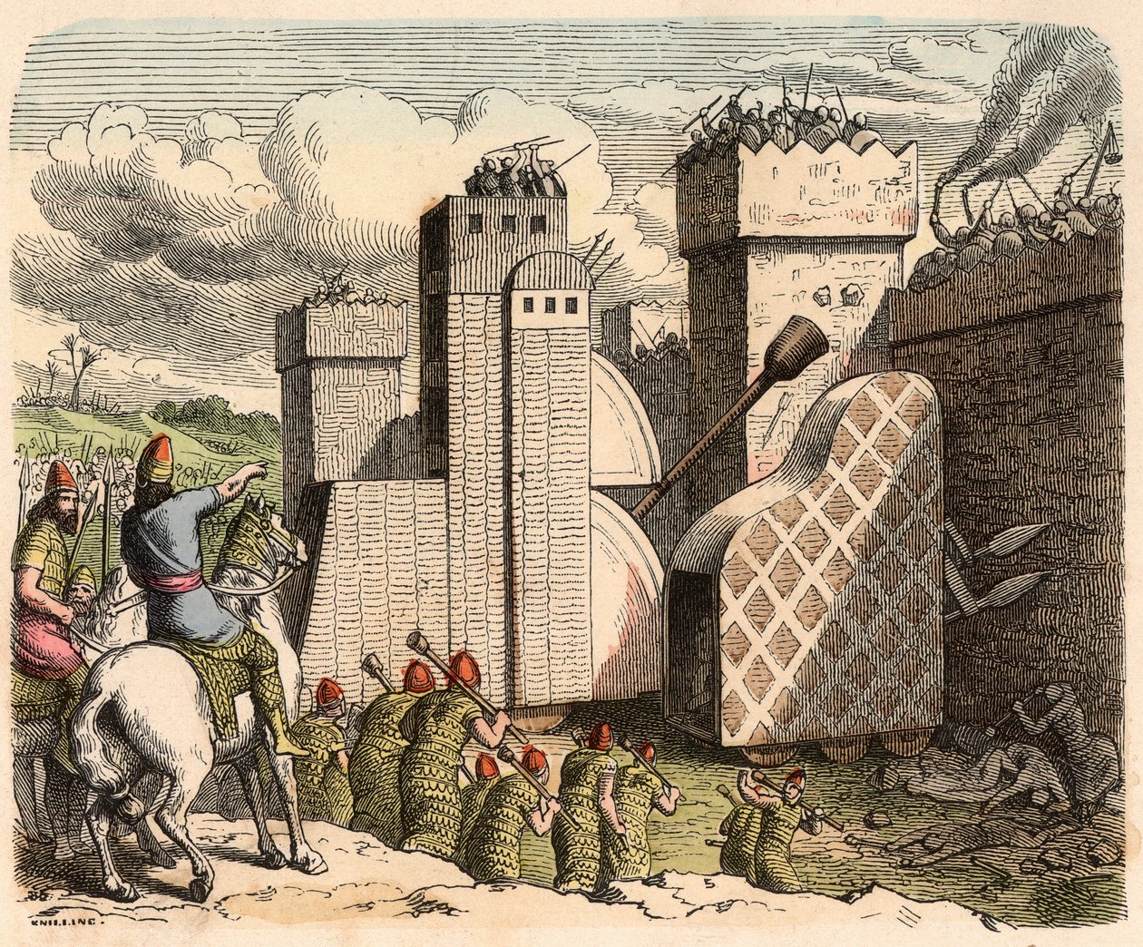Mesopotâmia, Assíria: invadindo uma fortaleza de Heinrich Leutemann