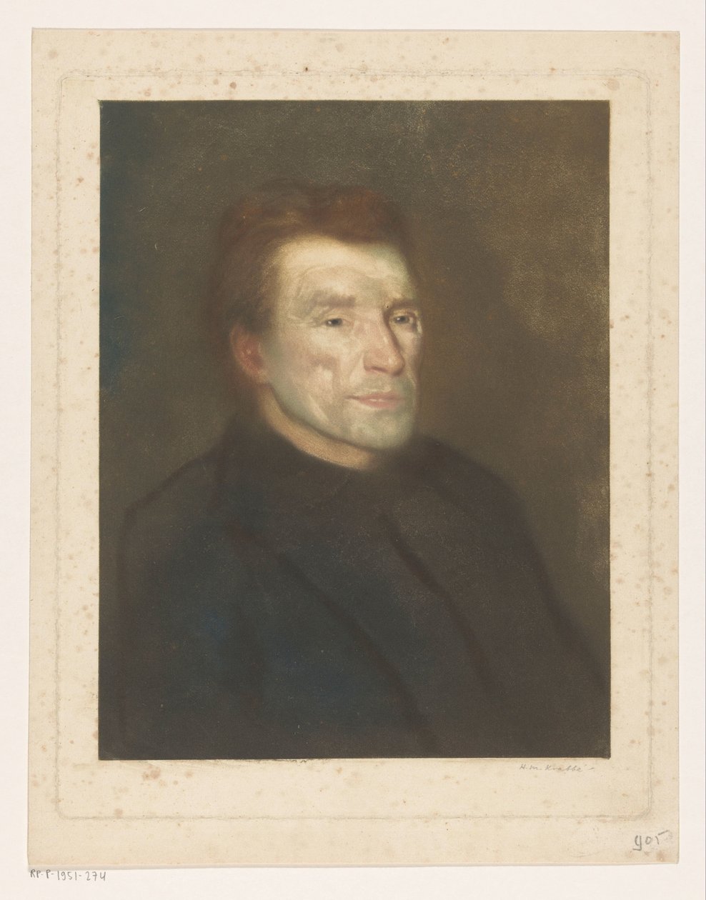 Retrato de um homem desconhecido de Heinrich M. Krabbé (signed by artist)