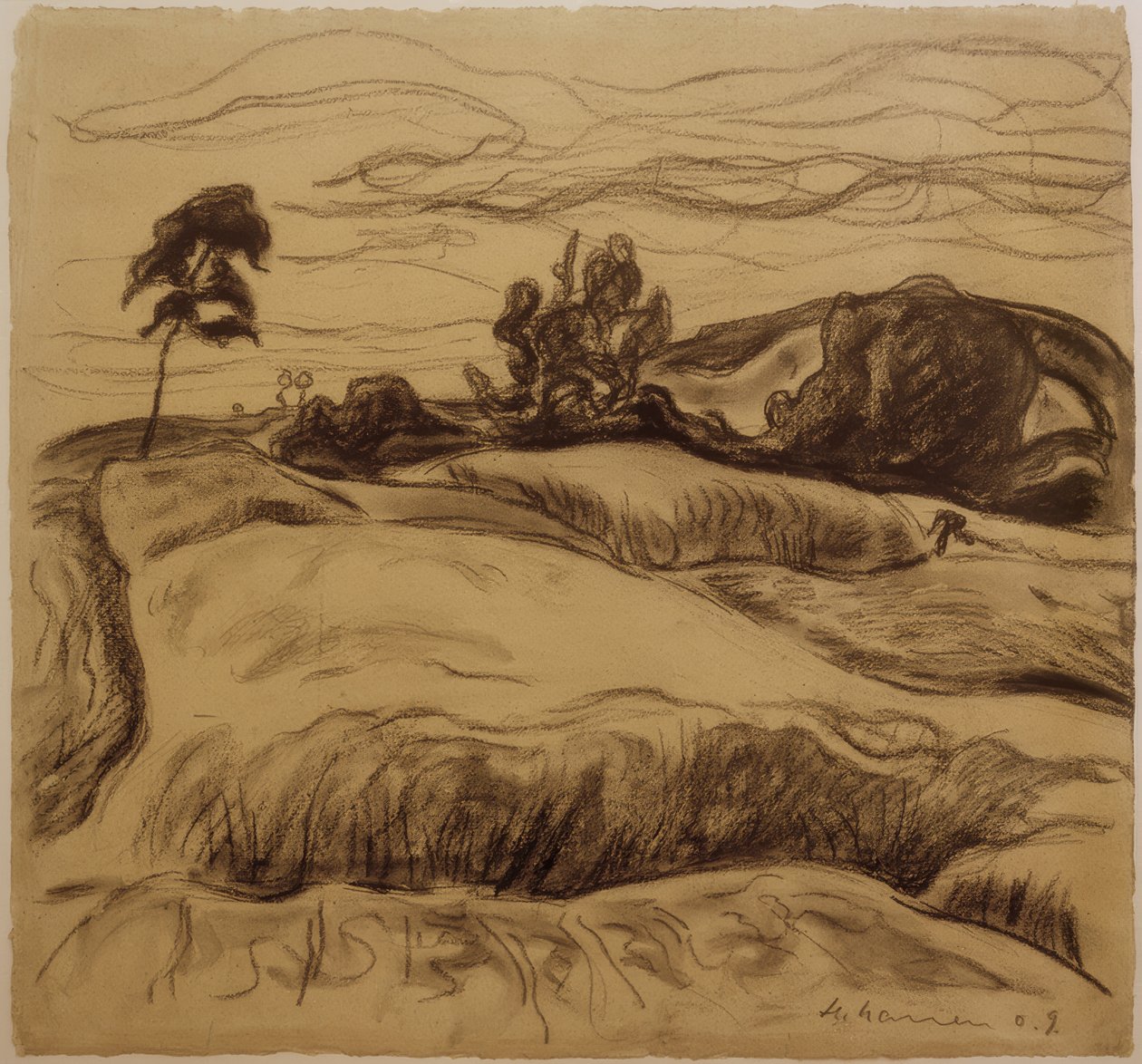 Paisagem montanhosa de Heinrich Nauen