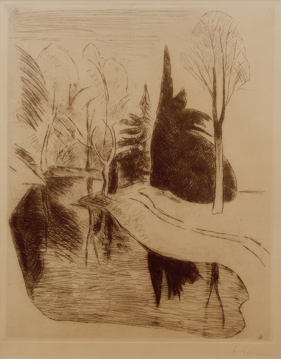 Parque em Dilborn, 1914 de Heinrich Nauen